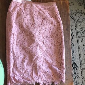 Lace pencil skirt